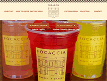 Tablet Screenshot of focacciacatering.com